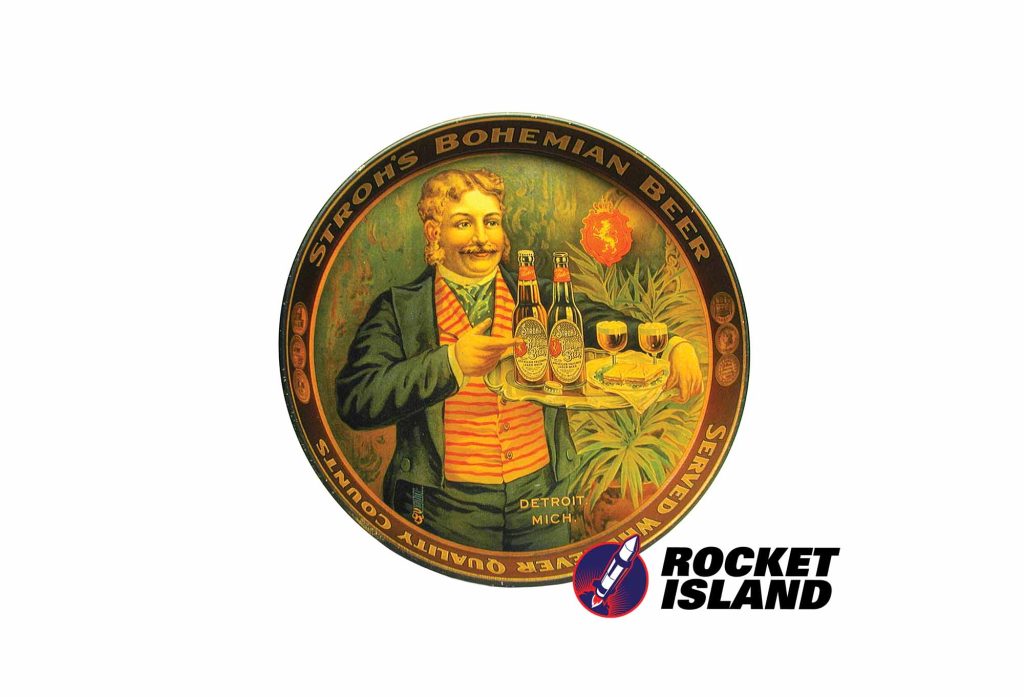 Stroh Brewing Co. Stroh's Bohemian Beer Serving Tray (1905)
