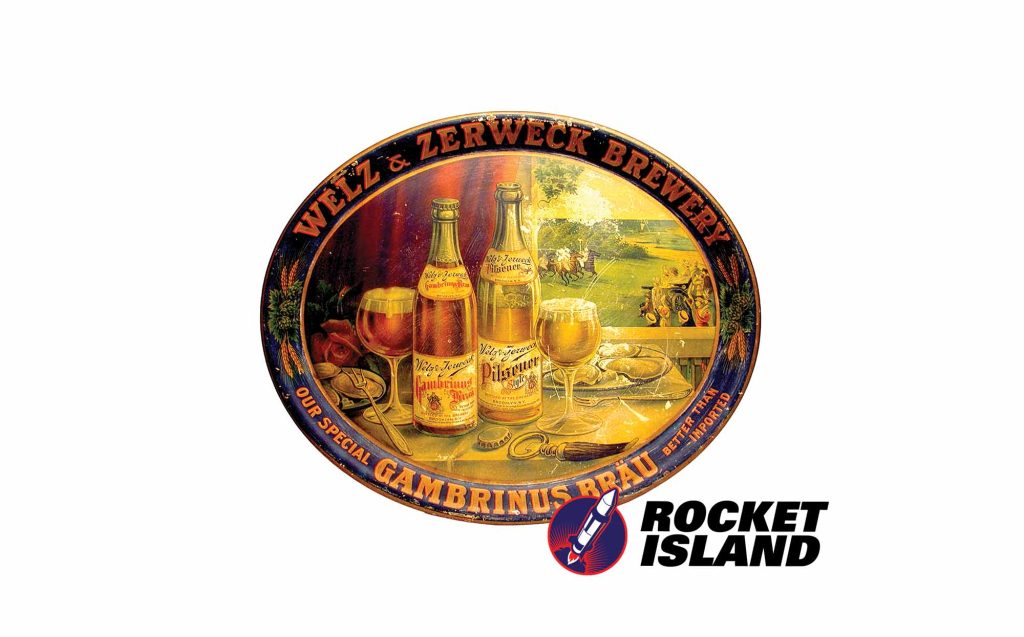 Welz And Zerweck Brewery Gambrinus Brau Serving Tray (1908)