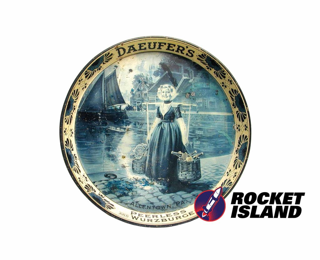 Daeufer Brewing Co. Daeufer's Peerless Beer Serving Tray (1912)